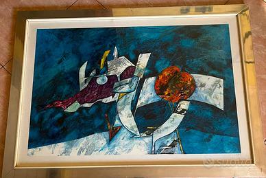 Gianni dova litografia quadro