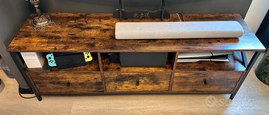 Mobile tv stile industriale ferro e legno