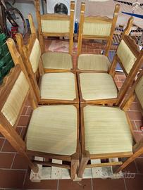 Set sedie in legno 6 pezzi 