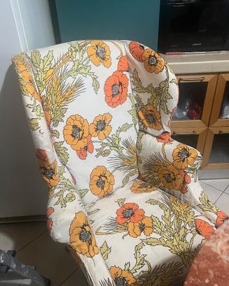 Poltrona bergère e pouf
