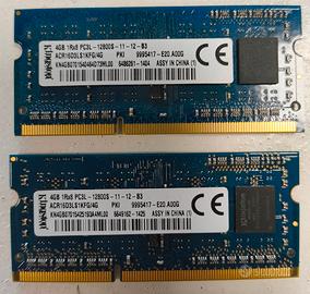 Memoria Ram DDR3 KINGSTON 8gb (4x2)