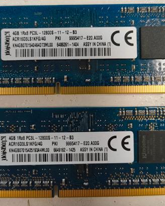 Memoria Ram DDR3 KINGSTON 8gb (4x2)