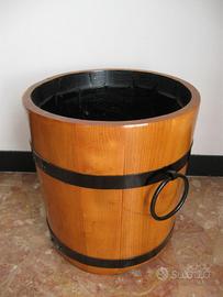 Vaso in legno massiccio cm. 41x40 per salotto