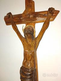 scultura Cristo  in ginepro