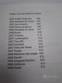 Folder filatelici co lamina