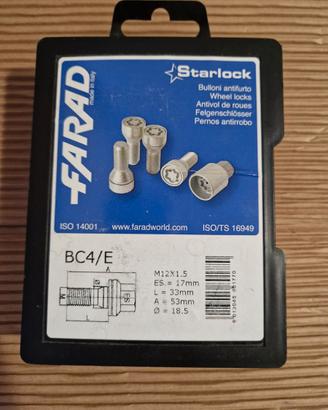 Bulloni antifurto FARAD Starlock – Modello BC4/E