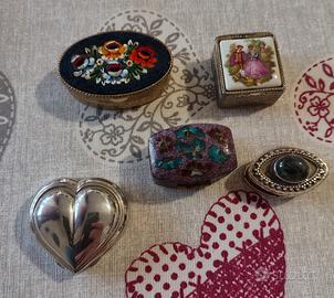 5 scatoline portapillole da collezione