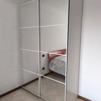 Armadio a Specchio con anta scorrevole, bianco