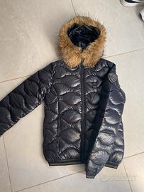Giacca blauer da donna nera con pelliccia
