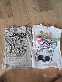 lotto set T-shirt 7/8 anni