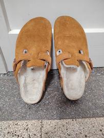 birkenstock in camoscio con pelo