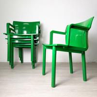 Lotto quattro sedie Kartell vintage in plastica