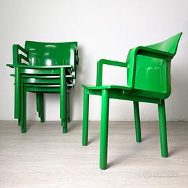 Lotto quattro sedie Kartell vintage in plastica