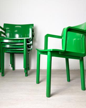 Lotto quattro sedie Kartell vintage in plastica