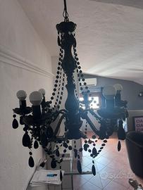 Lampadario barocco plexiglass nero