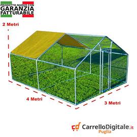 Recinto per Polli 3x4 m x h 2 m – 12 mq - giallo