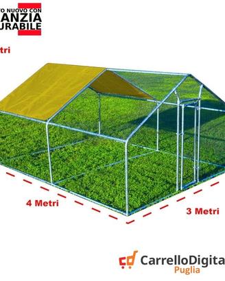 Recinto per Polli 3x4 m x h 2 m – 12 mq - giallo