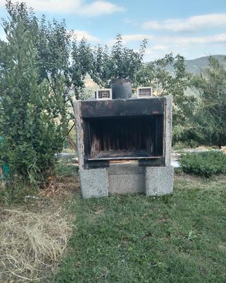 camino con ventola e termostato di temperatura