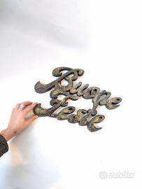 scritta da parete o soprammobile buone feste 