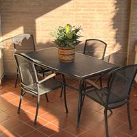 tavolo da giardino metallo con 4 sedie