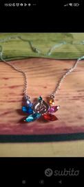 Collana dei 7 Chakra pietre colorate simbolo "Om"