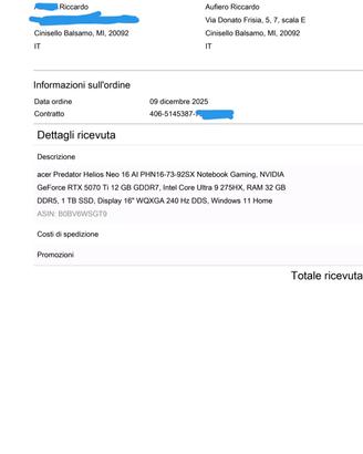 acer Predator Helios Neo 16 AI PHN16-73-92SX 
