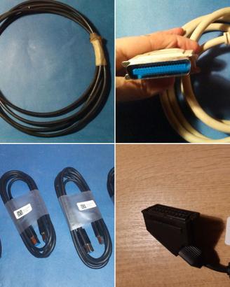 Lotto cavi: BNC, Centronics, USB 3.0 Dell, SCART
