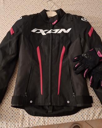 Giacca moto e guanti Lady