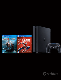 PlayStation 4 Slim 500 GB con 1 joypad  e 2 Giochi