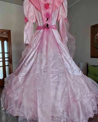 vestito di carnevale da principessa 7-9 anni