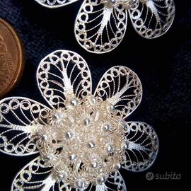 orecchini a clips in filigrana, artigianato sardo.