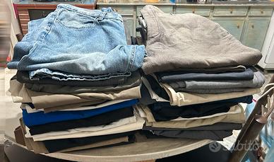 Lotto oltre 30 pantaloni uomo – varie taglie/brand