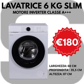 LAVATRICE 6 KG SLIM MOTORE INVERTER CLASSE A