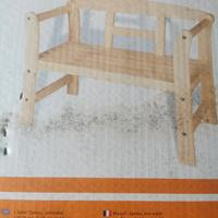 panchina in legno naturale per bimbi  giardino 