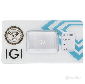 DIAMANTE NATURALE 0,32 ct - Rotondo - G - SI1