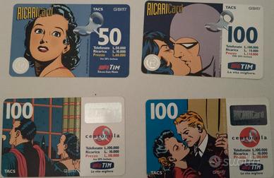 Lotto 4 Ricaricard TIM Vintage Lire - Serie Fumett