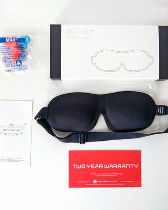 Mascherina per Dormire Notte 3D + Tappi Orecchie