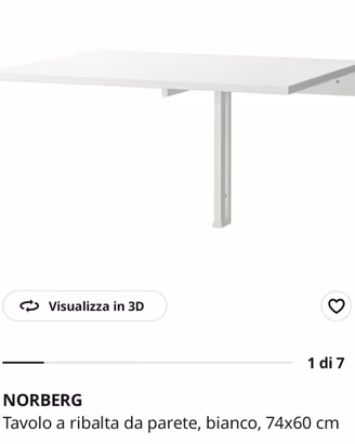 Tavolo a ribalta Ikea. Salvaspazio