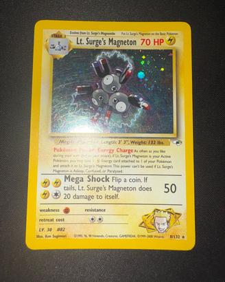Lt. Surge's Magneton Holo Gym Heroes 8/132