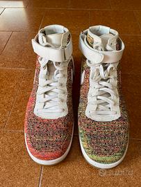 Nike AF1 Mid Flyknit Multi-Color bianche