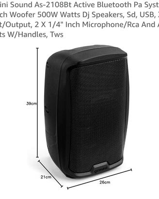 COPPIA DI CASSE AUDIO GEMINI  AS2108 BT