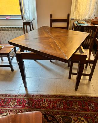 Tavolo Quadrato a Fazzoletto Salvaspazio