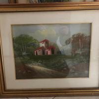 Quadro paesaggio case Marino