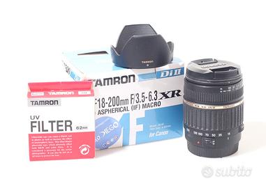 OBIETTIVO TAMRON AF 18-200 F/3.5-6.3 ASPH. CANON.