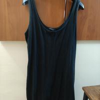 Canottiera nera lunga - slim