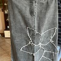 Gonna in jeans grigia