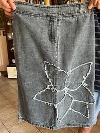 Gonna in jeans grigia