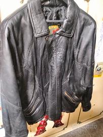 giacca bomber in pelle uomo nappa xl