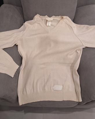 Maglione cotone uomo bianco Diesel