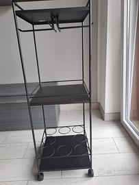 Carrello BAR a 3 Piani con Porta Calici